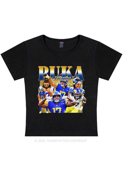 Yellow Puka Y2K Super Bowl Baby Tee Cherrykitten