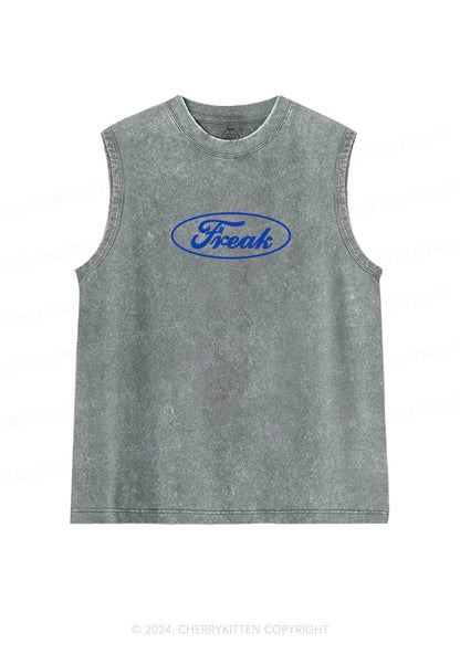 Oval Freak Y2K Washed Tank Cherrykitten