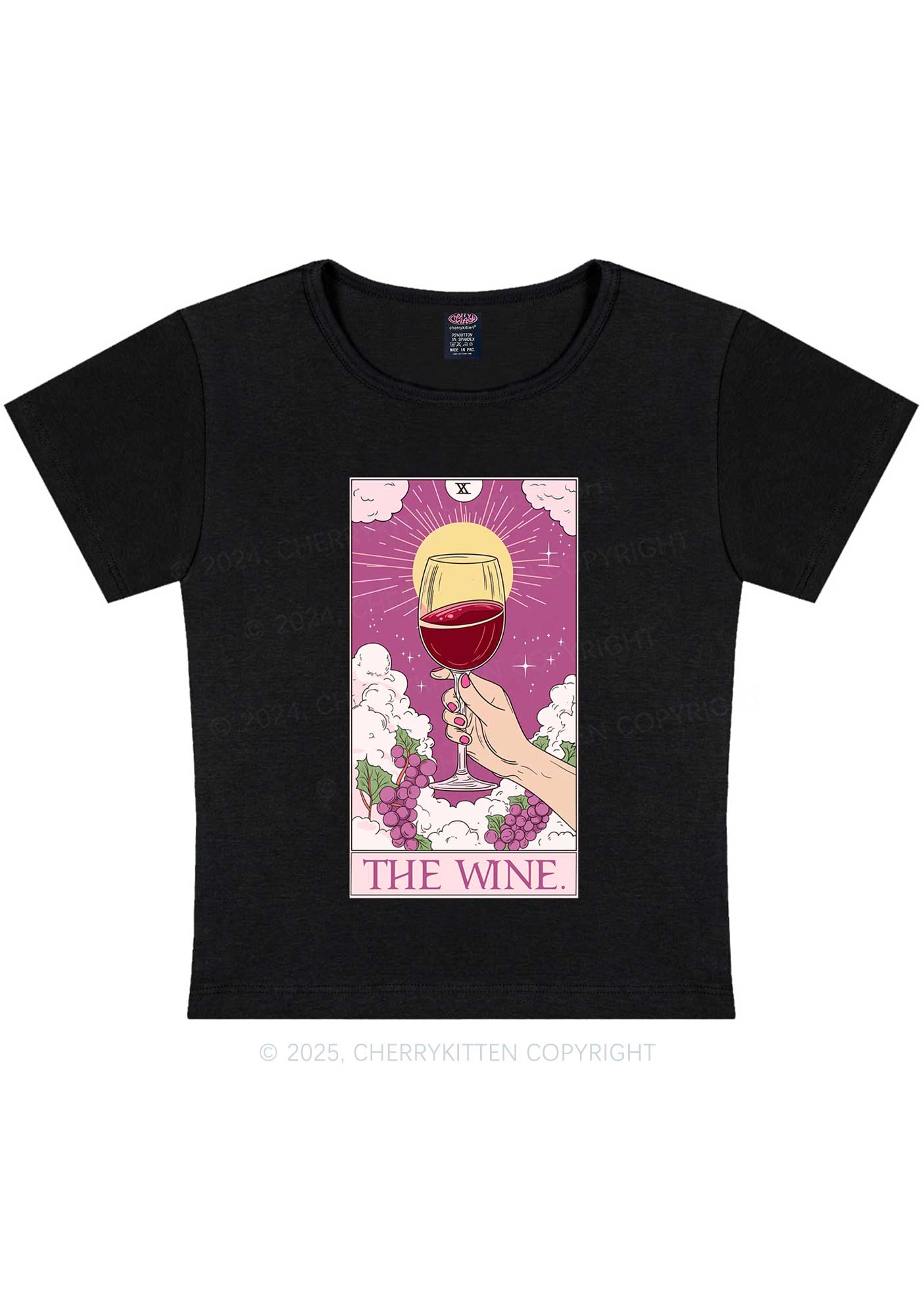 The Wine Y2K Baby Tee Cherrykitten