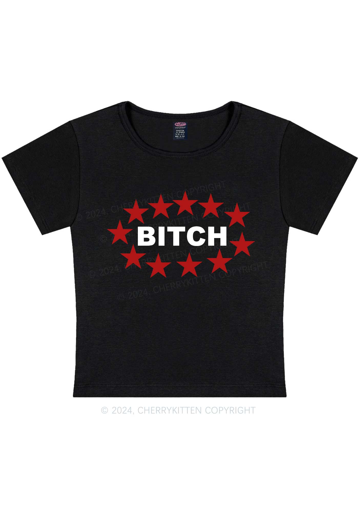 Bxxch Stars Y2K Baby Tee Cherrykitten