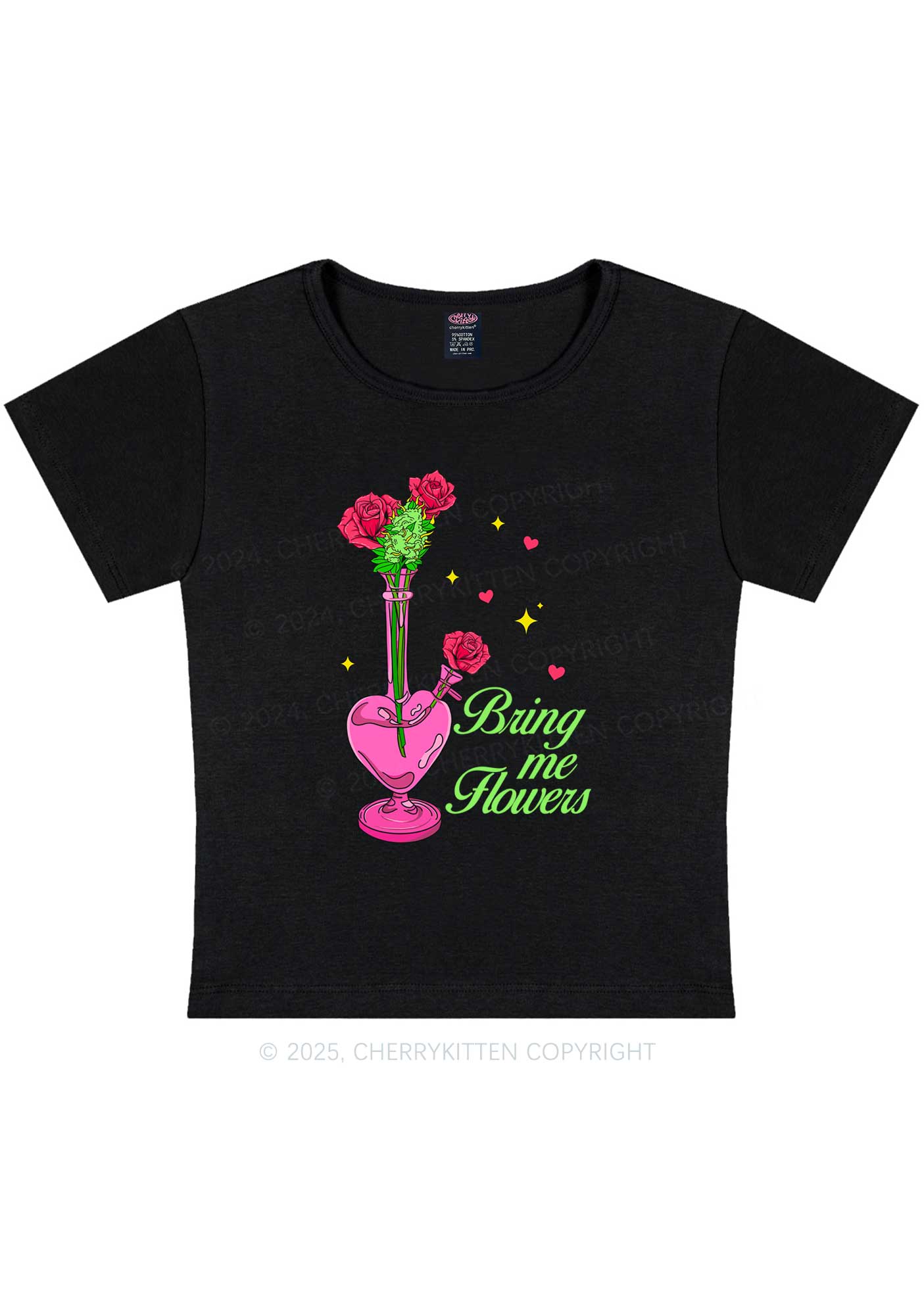 Bring Me Flowers Y2K Baby Tee Cherrykitten