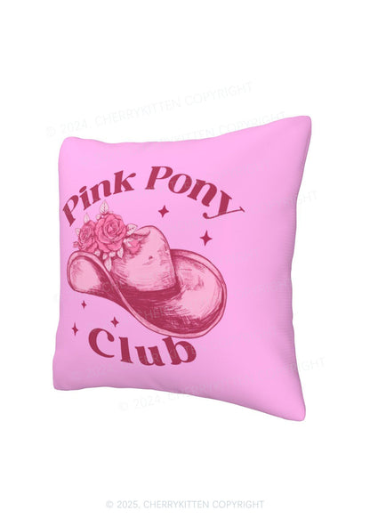 Pink Pony Club Y2K Throw Pillow Cover Cherrykitten