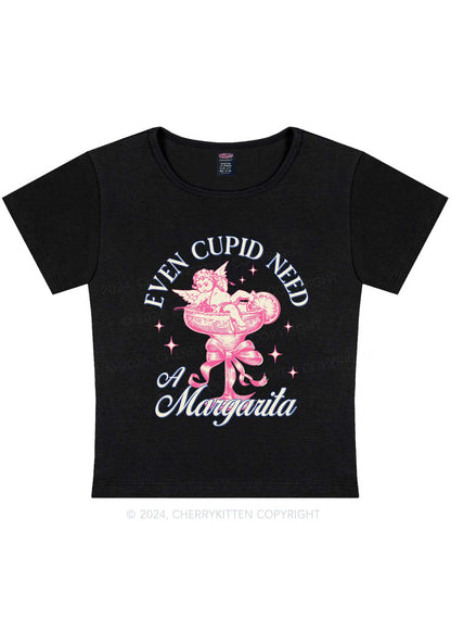 Cupid Needs Margarita Y2K Valentine's Day Baby Tee Cherrykitten