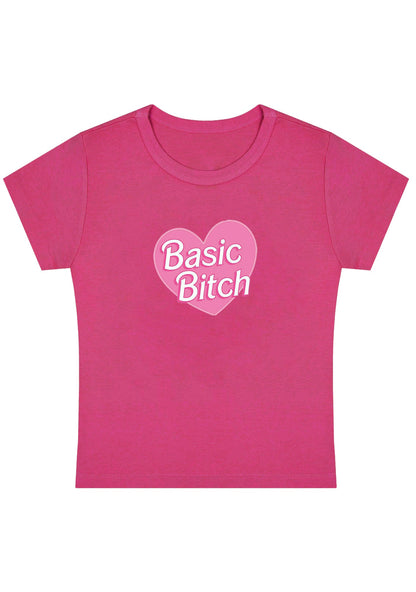 Basic Bxtch Heart Y2K Baby Tee