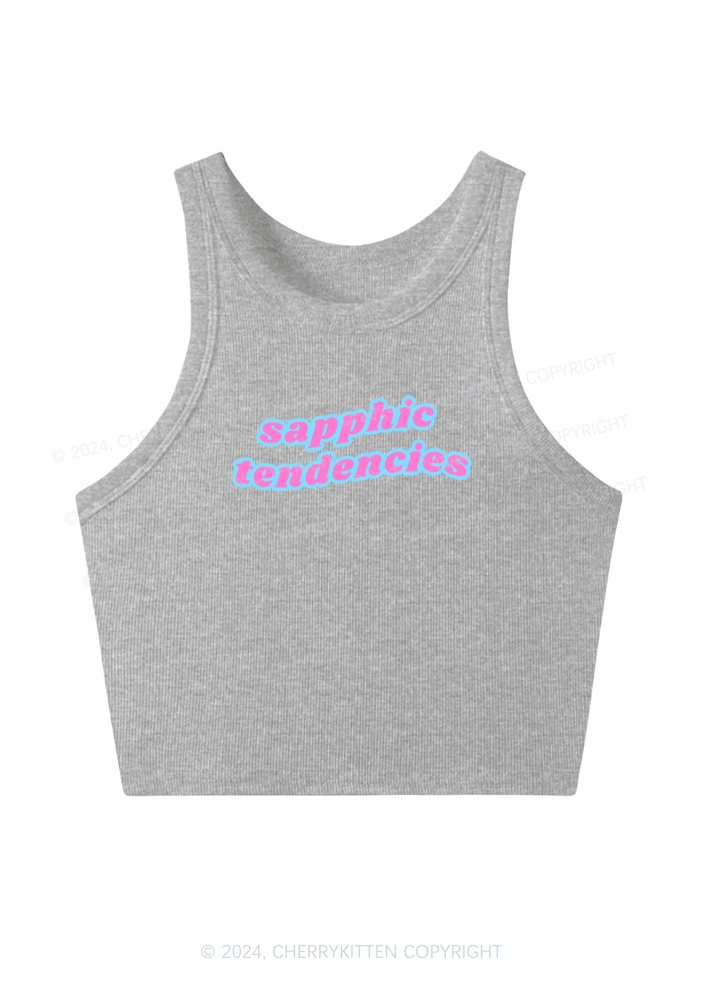 Sapphic Tendencies Y2K Crop Tank Top Cherrykitten