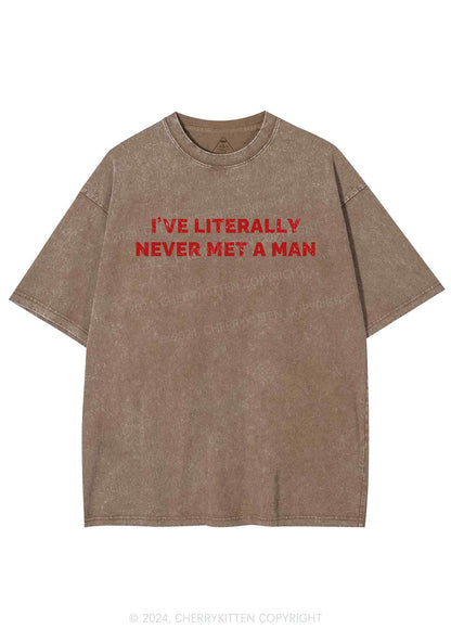 Never Met A Man Y2K Washed Tee Cherrykitten