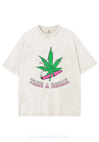 Take A Break Y2K Washed Tee Cherrykitten