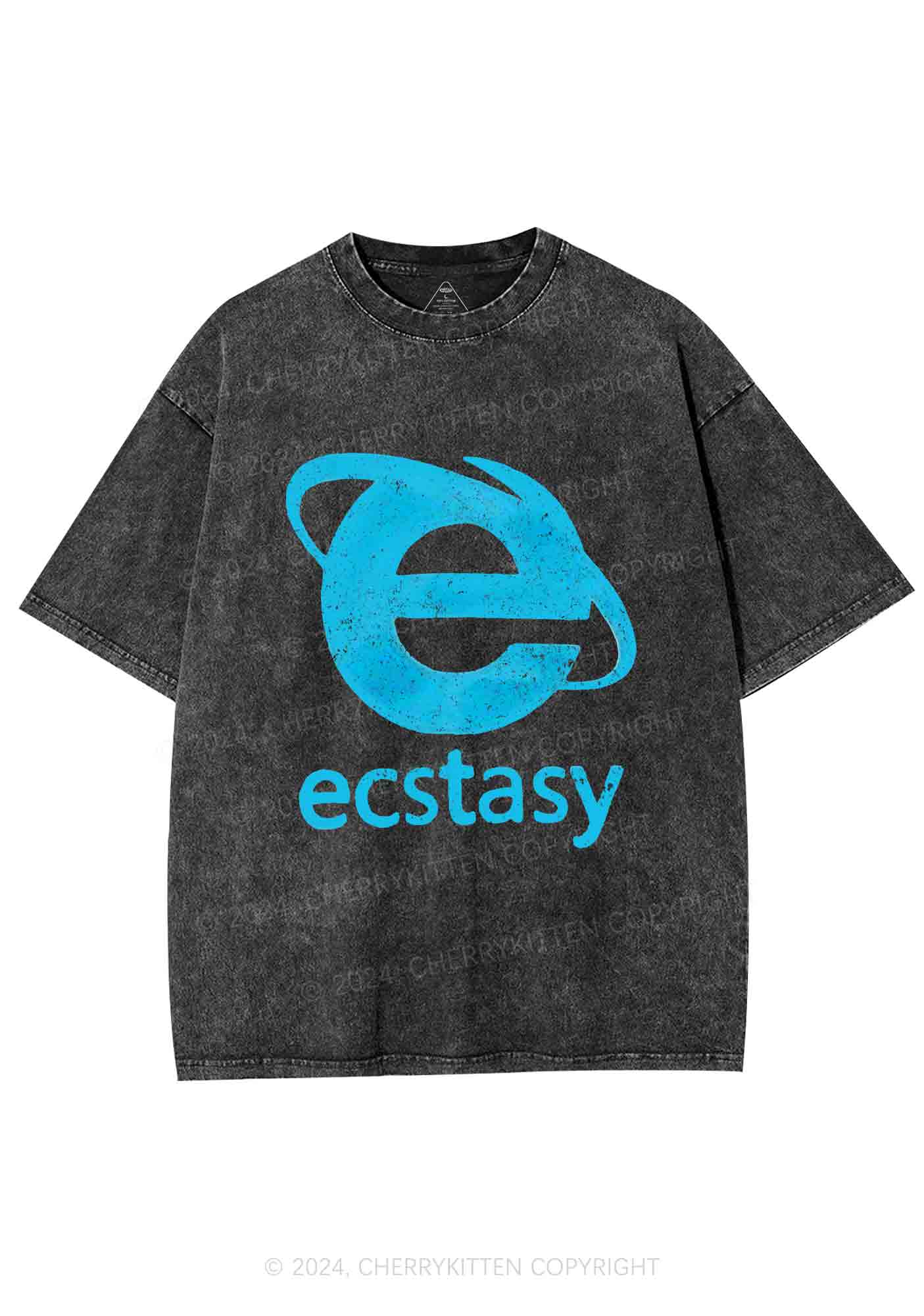 Ecstasy Y2K Washed Tee Cherrykitten