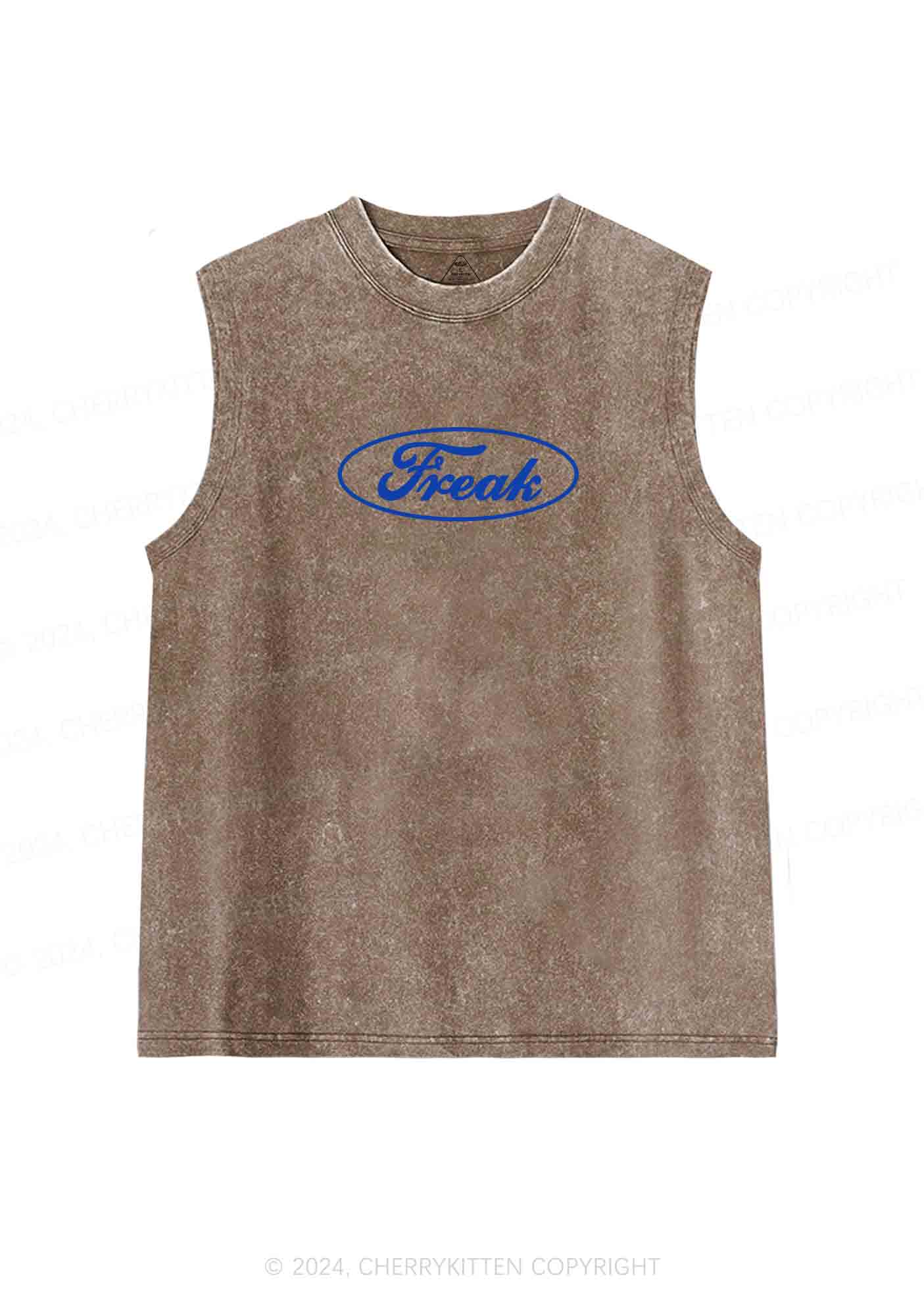 Oval Freak Y2K Washed Tank Cherrykitten