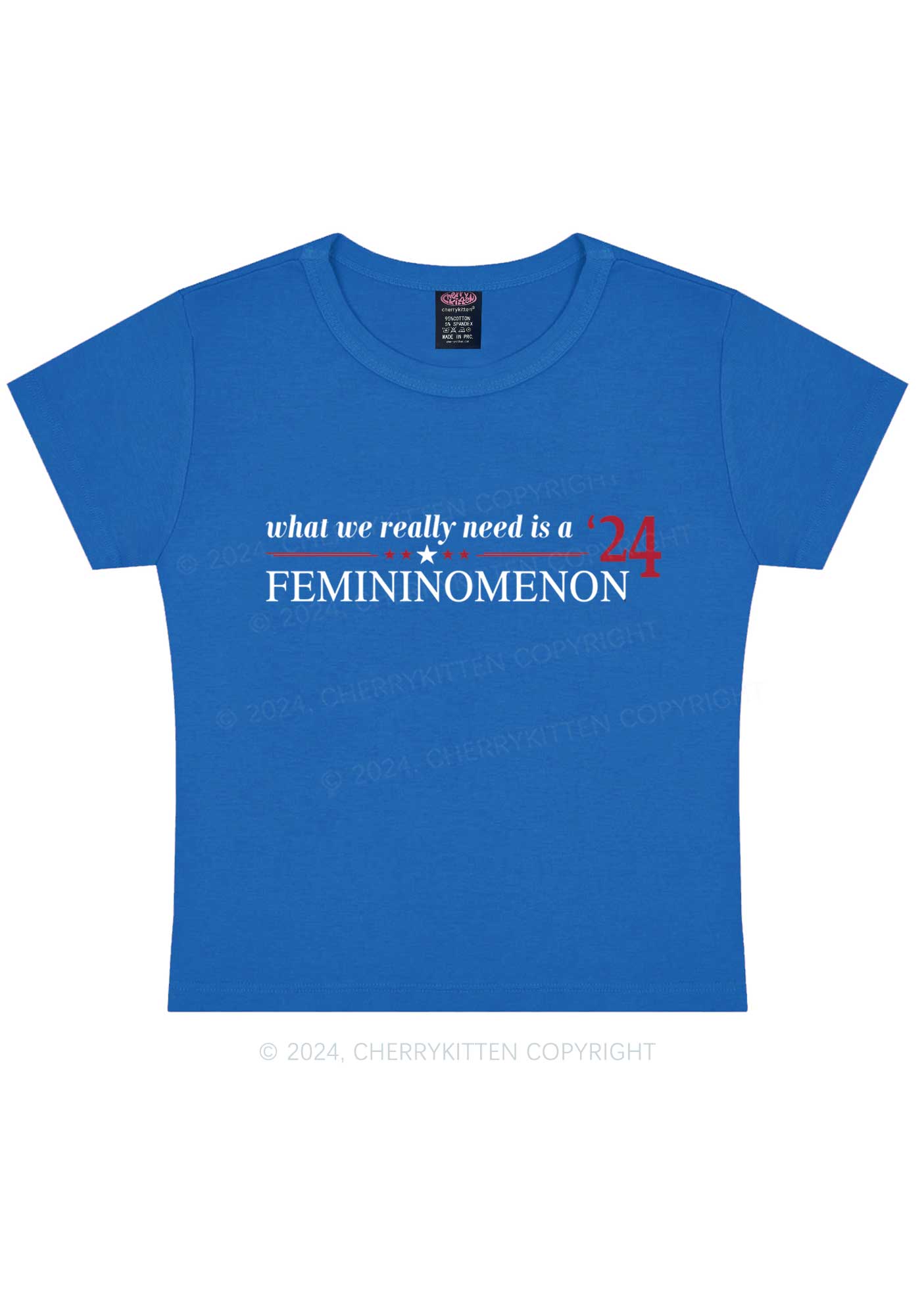 We Need Femininomenon Y2K Baby Tee Cherrykitten