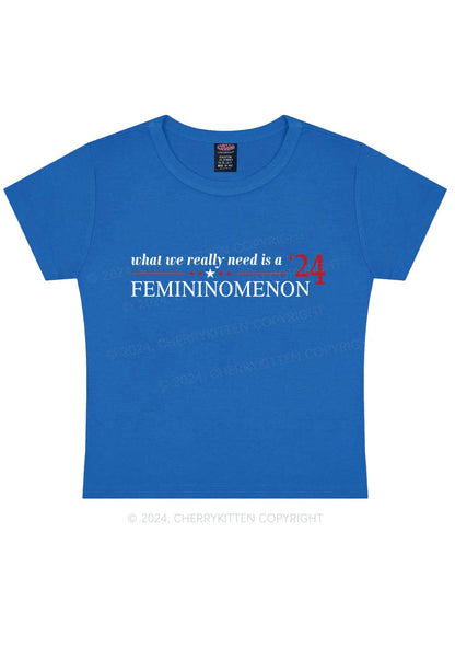 We Need Femininomenon Y2K Baby Tee Cherrykitten