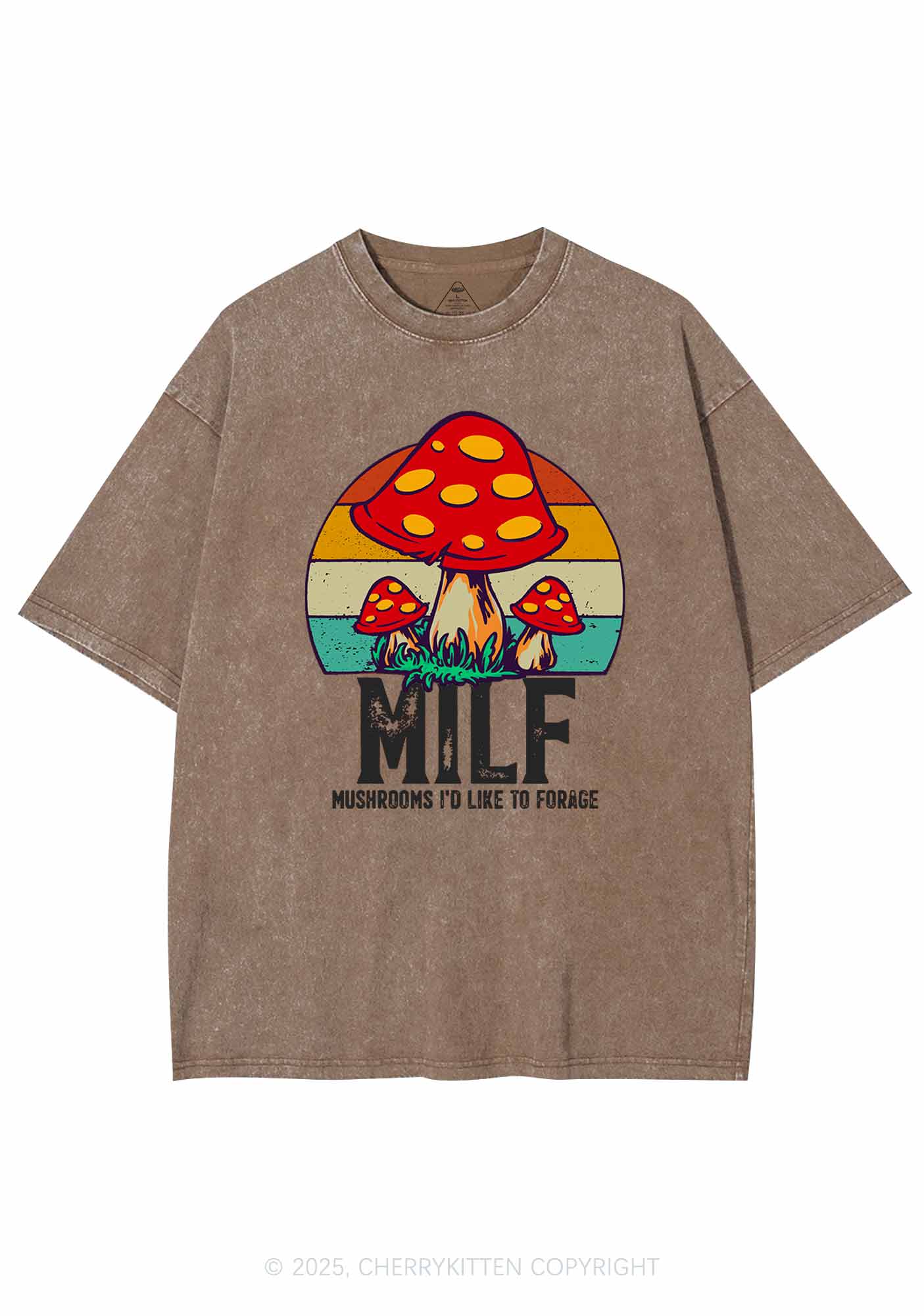 Mxxf Mushrooms Y2K Washed Tee Cherrykitten