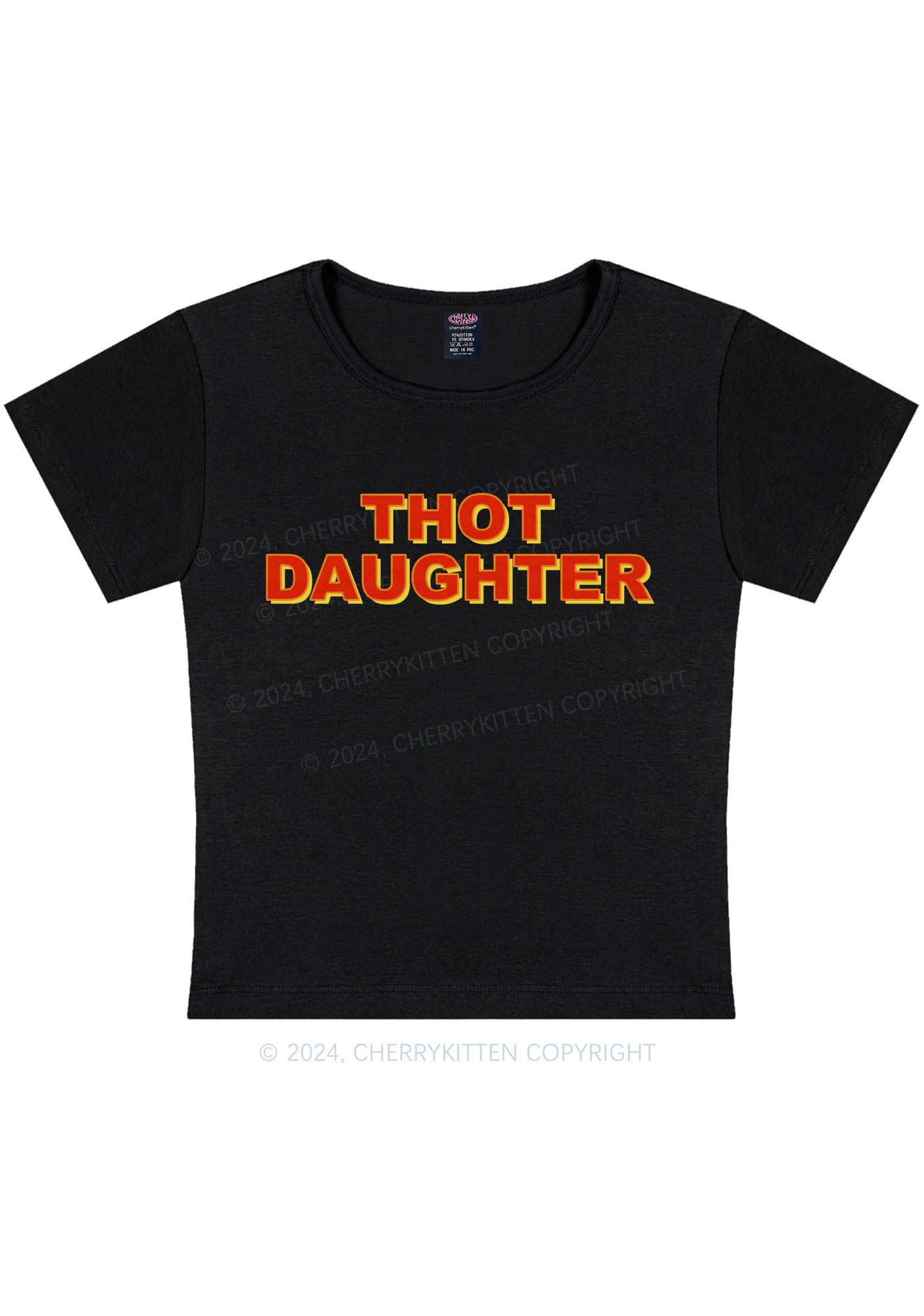 Thot Daughter Y2K Baby Tee Cherrykitten