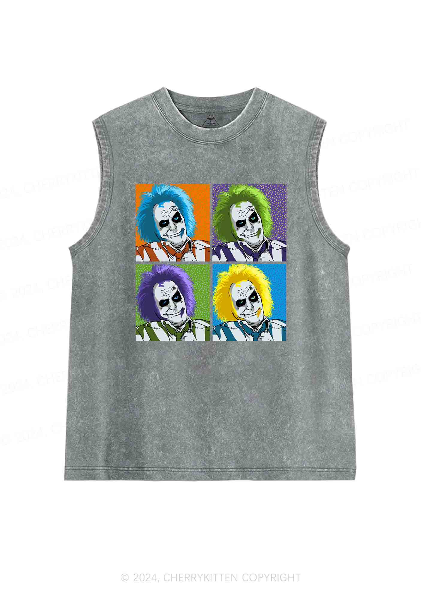 Halloween Juice Pop Y2K Washed Tank Cherrykitten