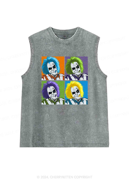 Halloween Juice Pop Y2K Washed Tank Cherrykitten