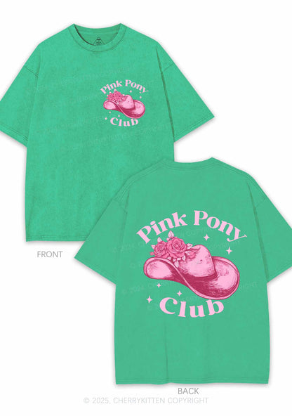 Pink Pony Club Two Sides Y2K Shirts Washed Tee Cherrykitten