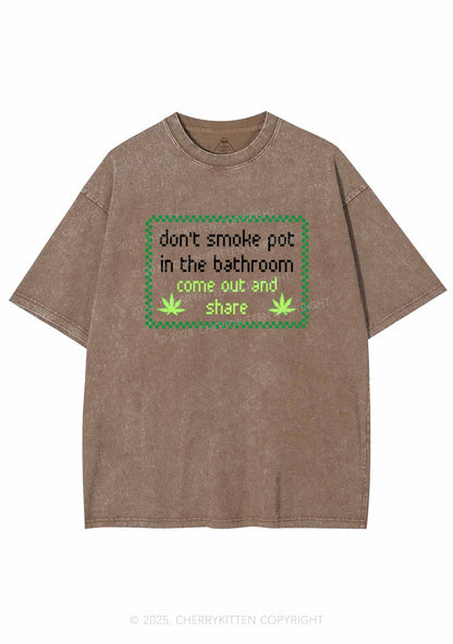 Dont Smoke In Bathroom Y2K Washed Tee Cherrykitten