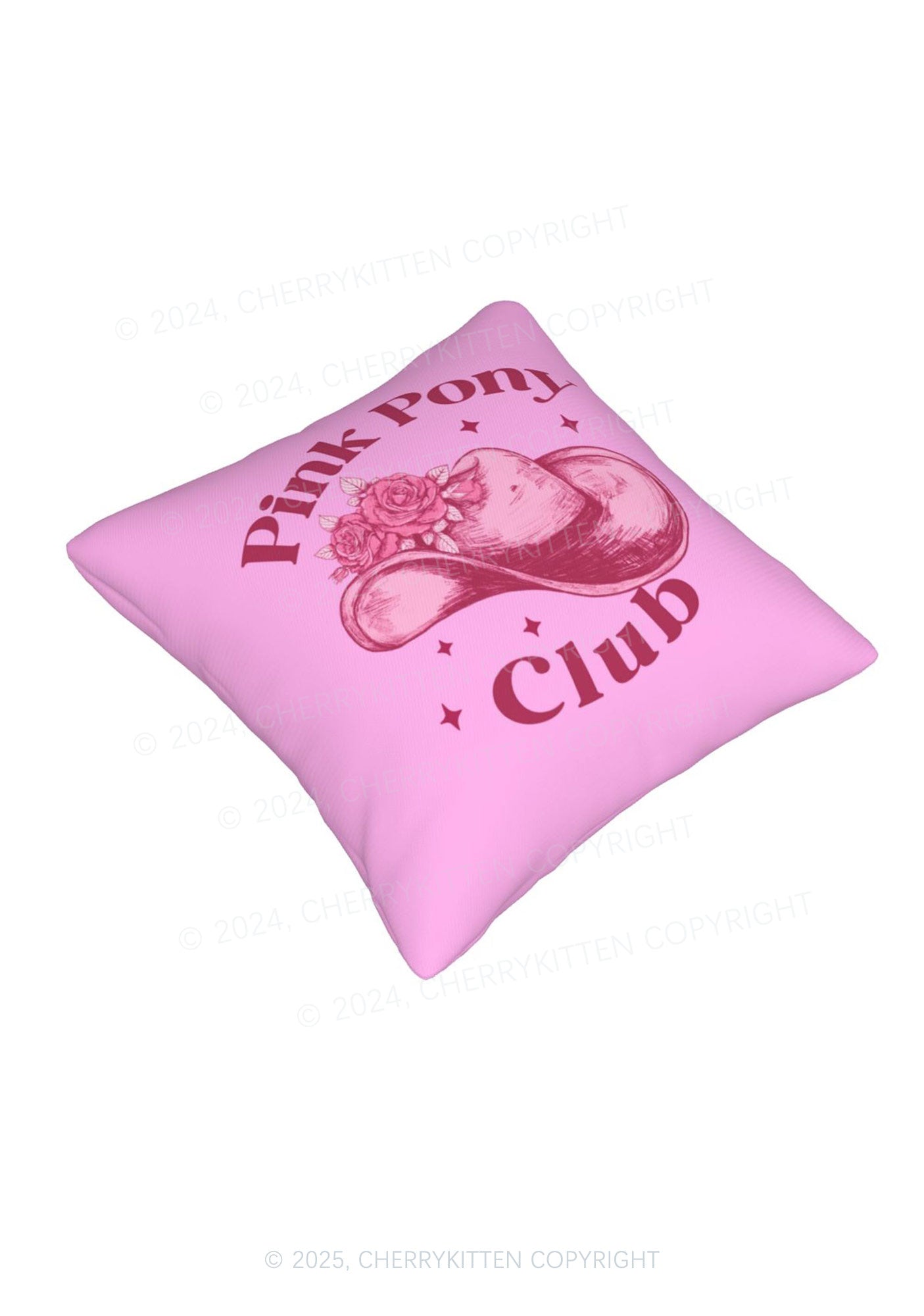 Pink Pony Club Y2K Throw Pillow Cover Cherrykitten