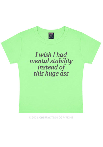 I Wish Mental Stability Y2K Baby Tee Cherrykitten