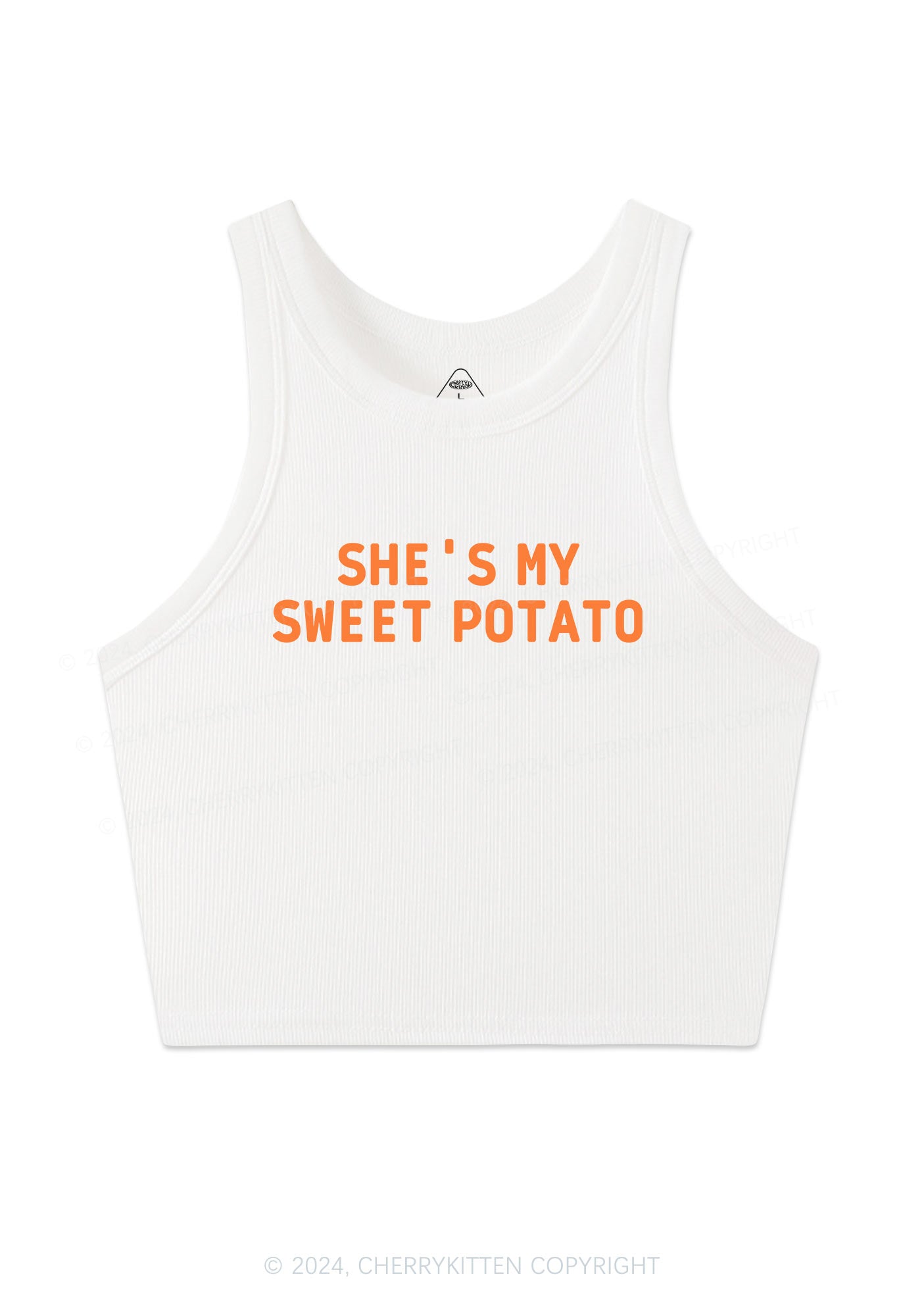 Sweet Potato Y2K Valentine's Day Crop Tank Top Cherrykitten