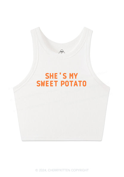 Sweet Potato Y2K Valentine's Day Crop Tank Top Cherrykitten