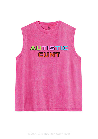 Autistic Cxxt Y2K Washed Tank Cherrykitten