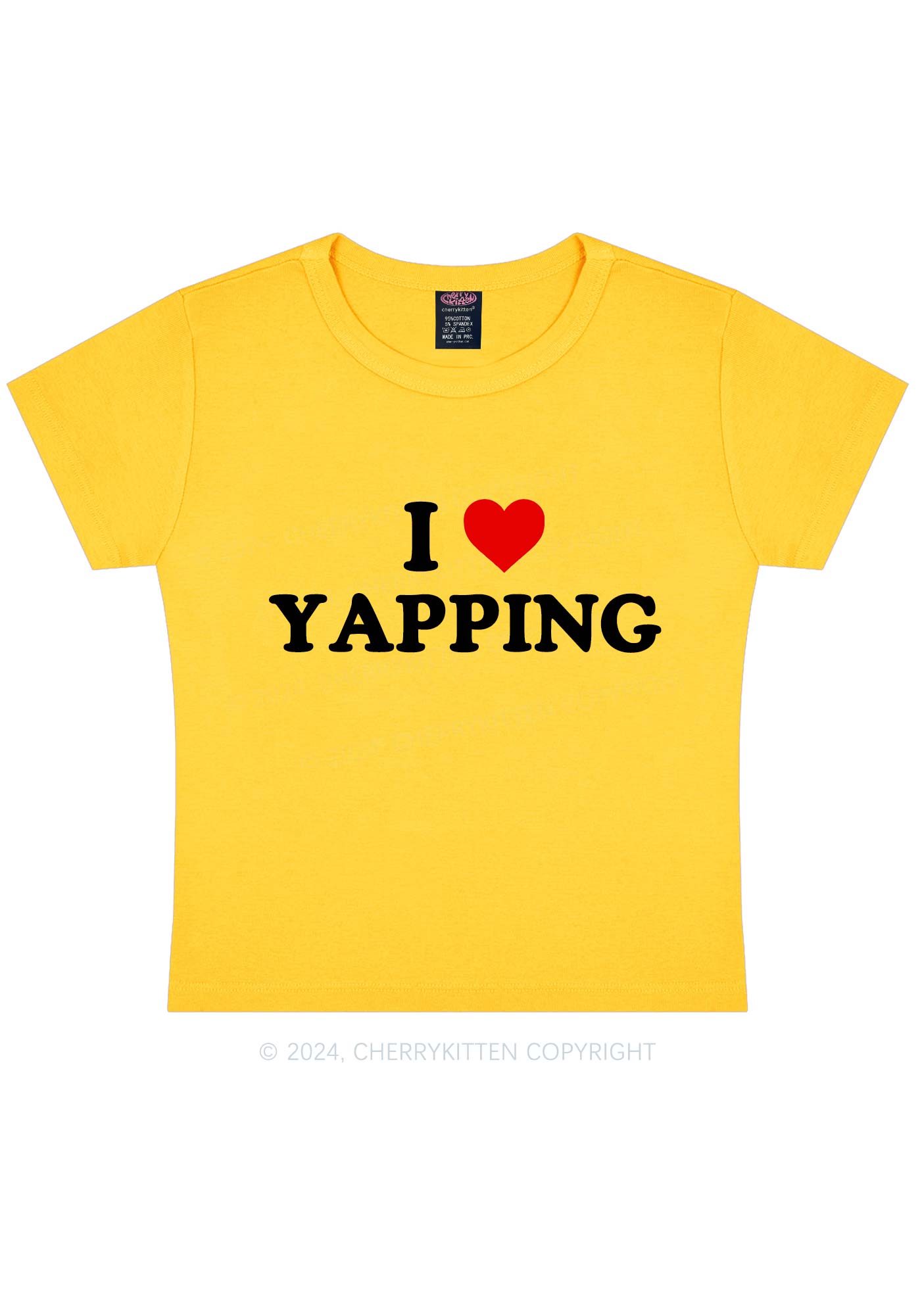 I Love Yapping Y2K Baby Tee Cherrykitten