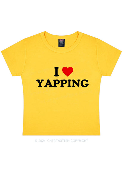 I Love Yapping Y2K Baby Tee Cherrykitten