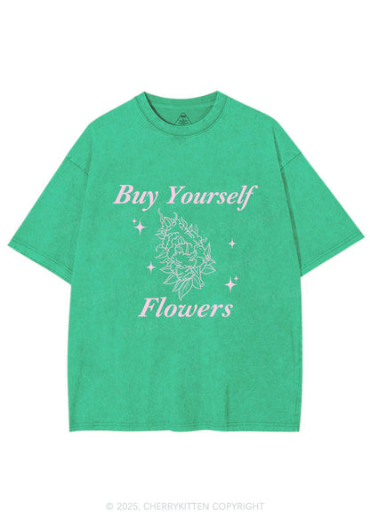 Buy Yourself Flowers Y2K Washed Tee Cherrykitten