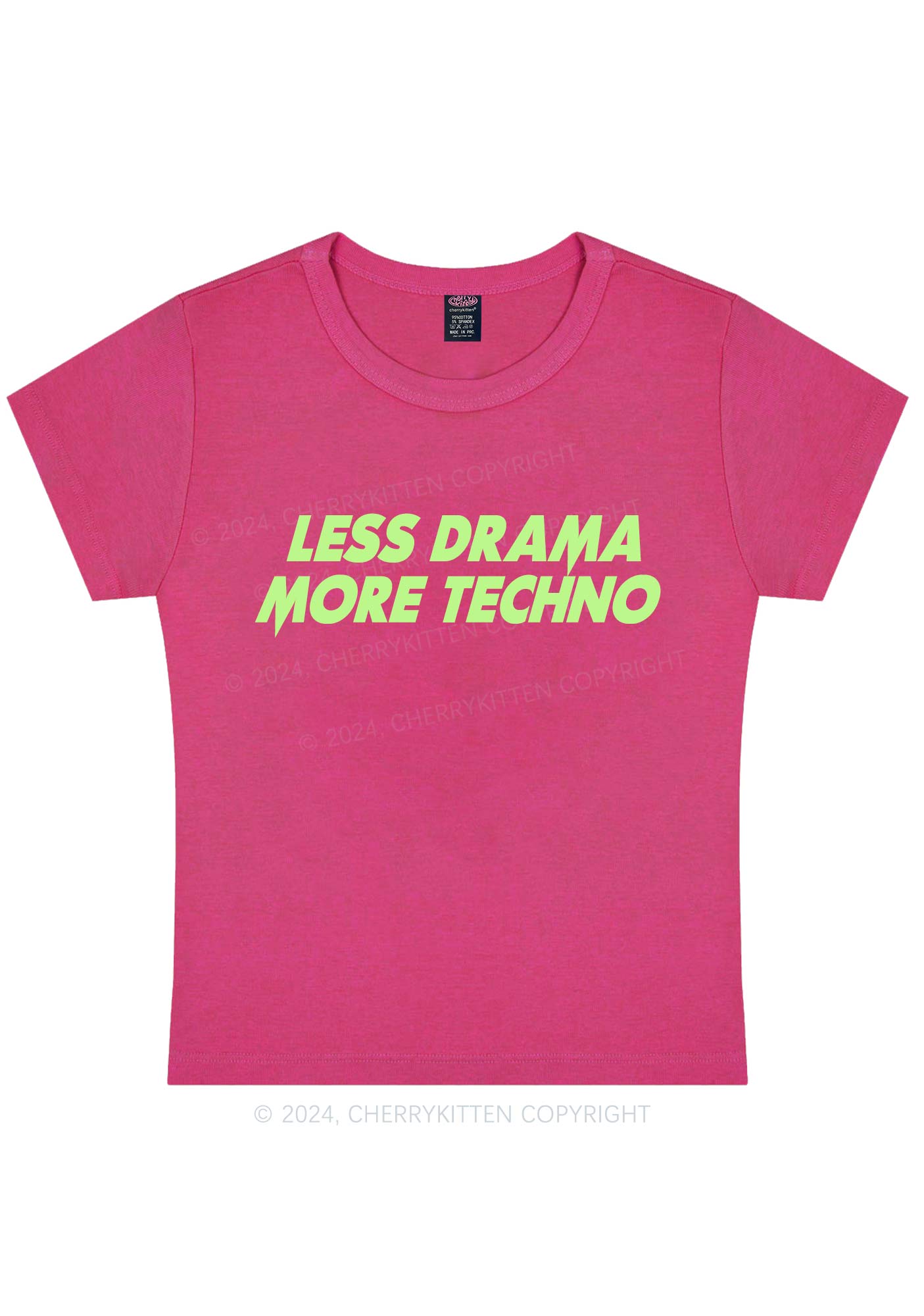 Less Drama Y2K Baby Tee Cherrykitten