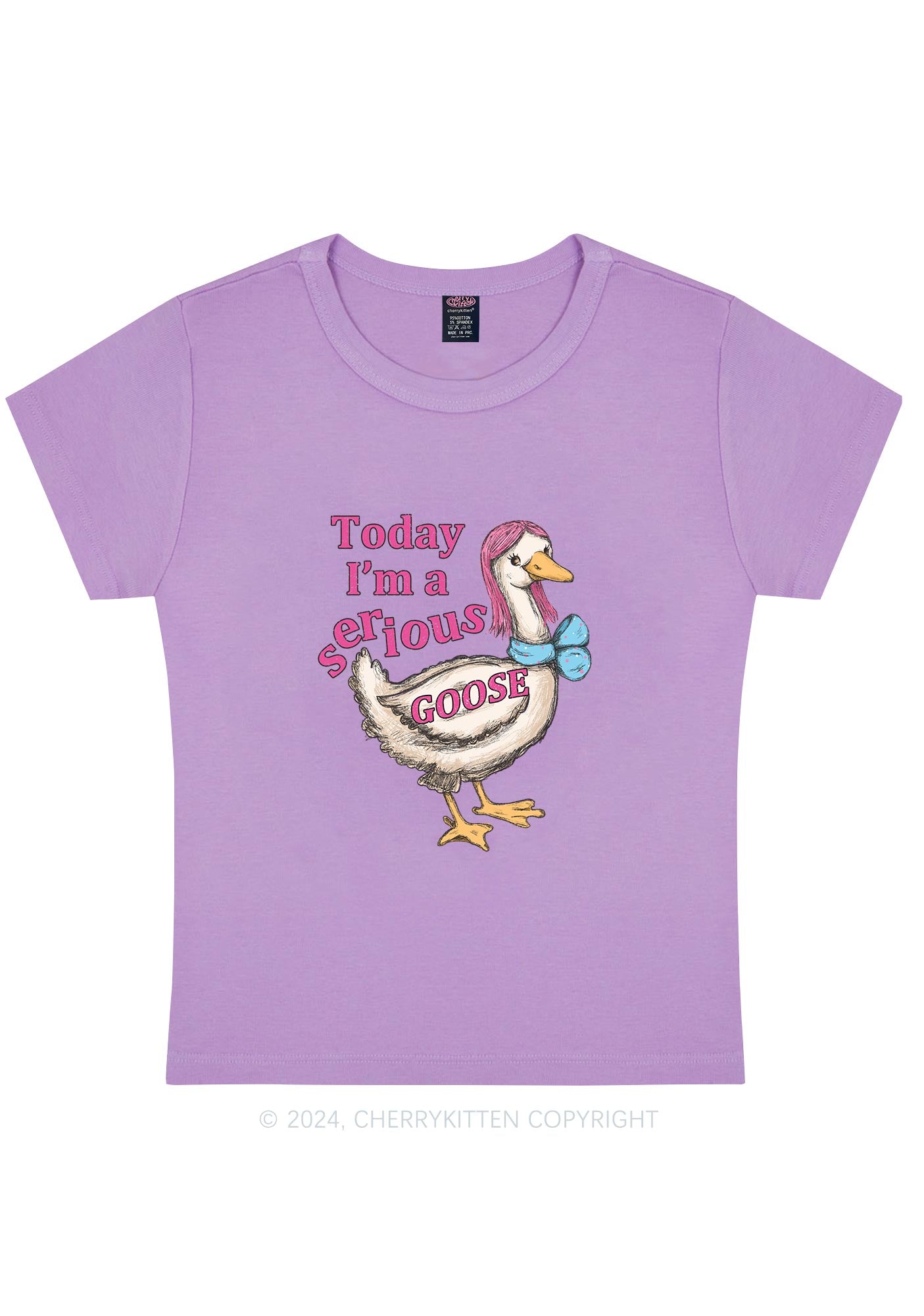 Serious Goose Y2K Baby Tee Cherrykitten