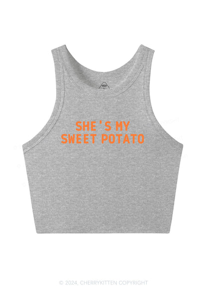 Sweet Potato Y2K Valentine's Day Crop Tank Top Cherrykitten