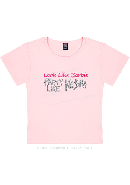 Party Like Kesha Y2K Baby Tee Cherrykitten