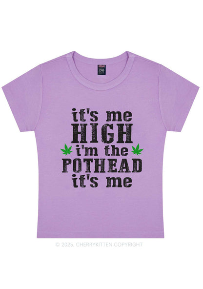 High Pothead Y2K Baby Tee Cherrykitten