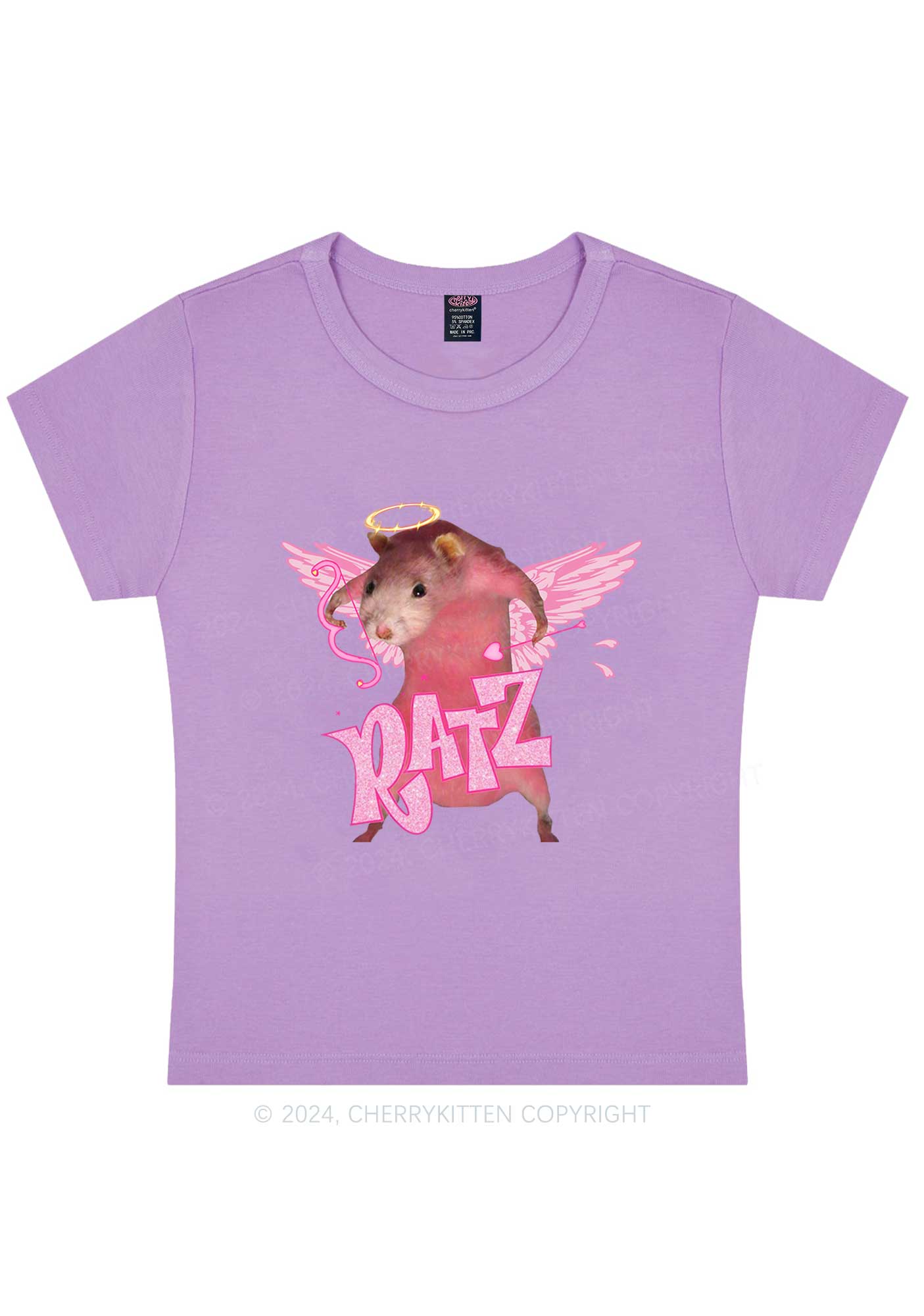 Cupid Rat Y2K Valentine's Day Baby Tee Cherrykitten