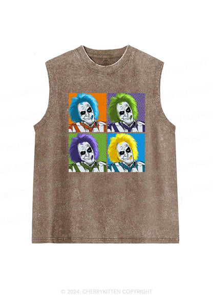 Halloween Juice Pop Y2K Washed Tank Cherrykitten