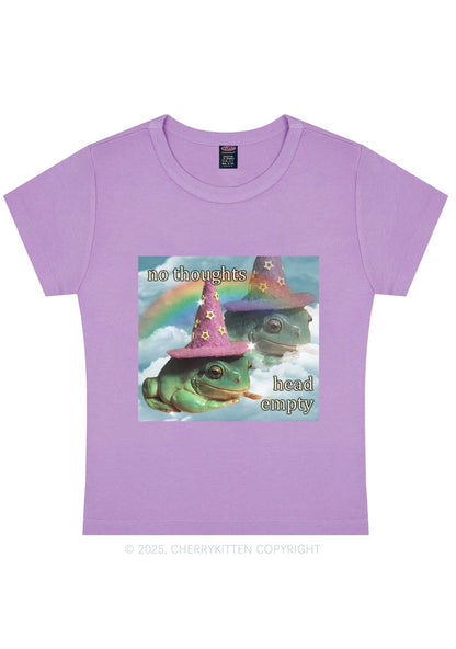 Head Empty Frog Y2K Baby Tee Cherrykitten