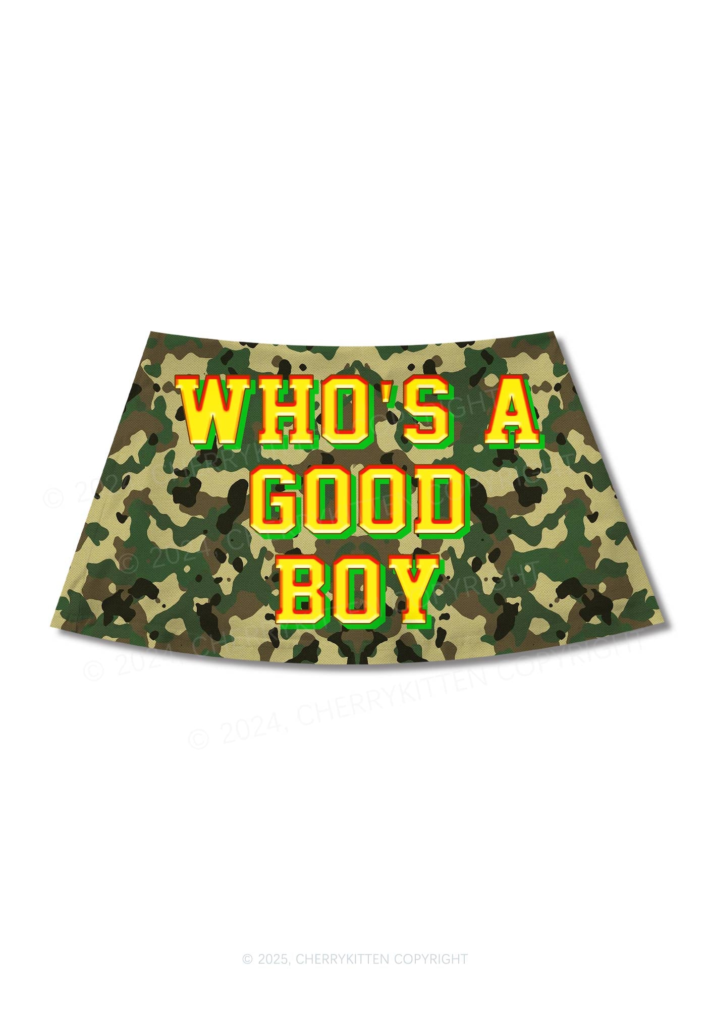 Whos A Good Boy Y2K Print Mini Skirt Cherrykitten