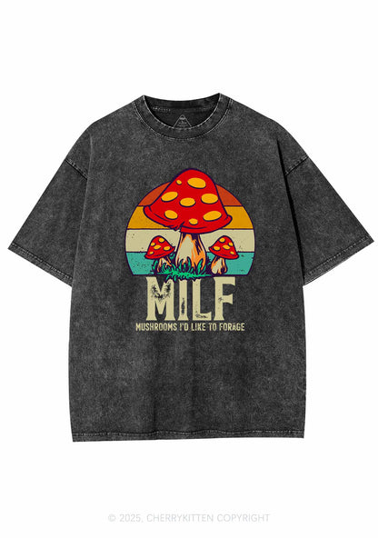 Mxxf Mushrooms Y2K Washed Tee Cherrykitten