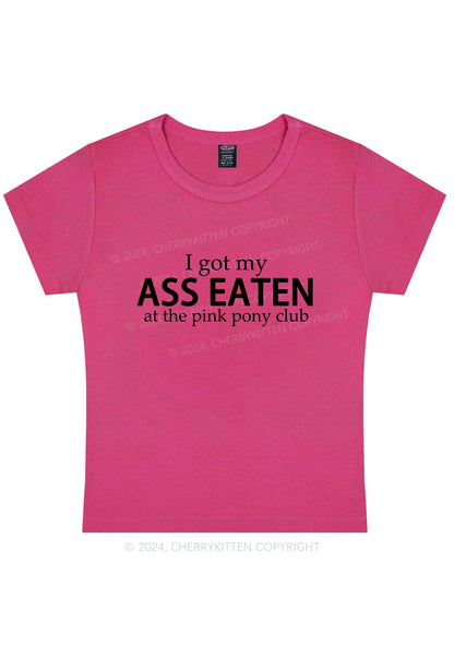 Curvy Eaten At Pink Pony Club Y2K Baby Tee Cherrykitten