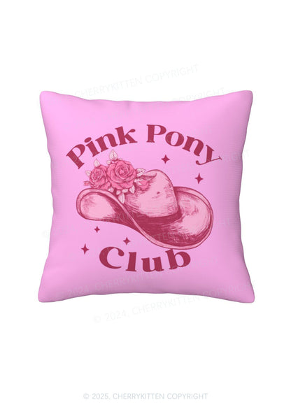 Pink Pony Club Y2K Throw Pillow Cover Cherrykitten