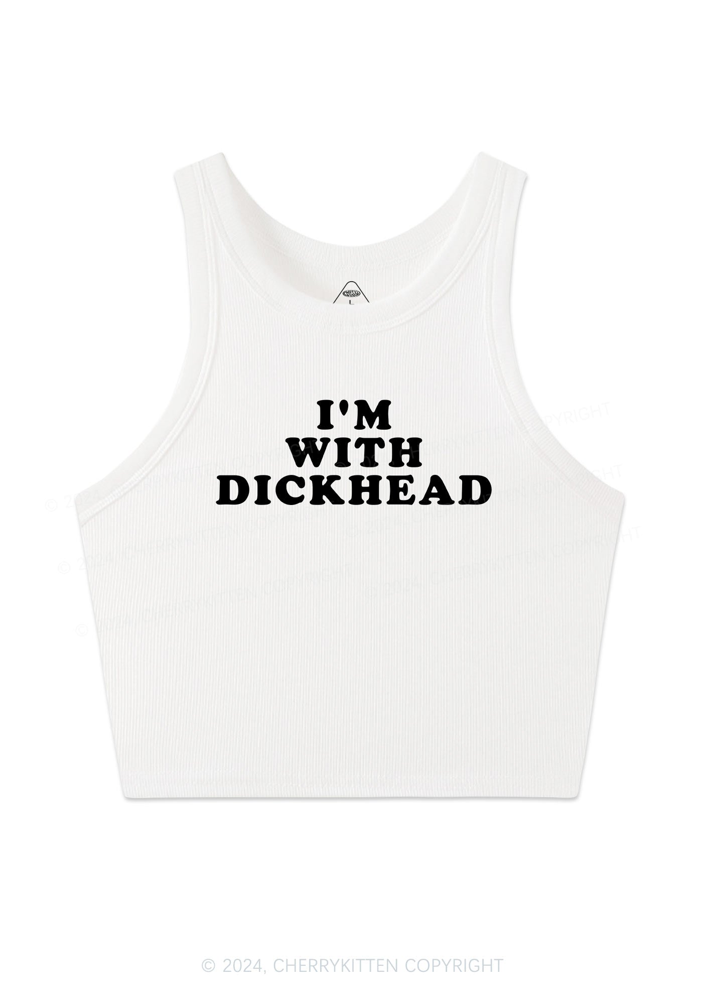 I Am With Dxxkhead Y2K Valentine's Day Crop Tank Top Cherrykitten