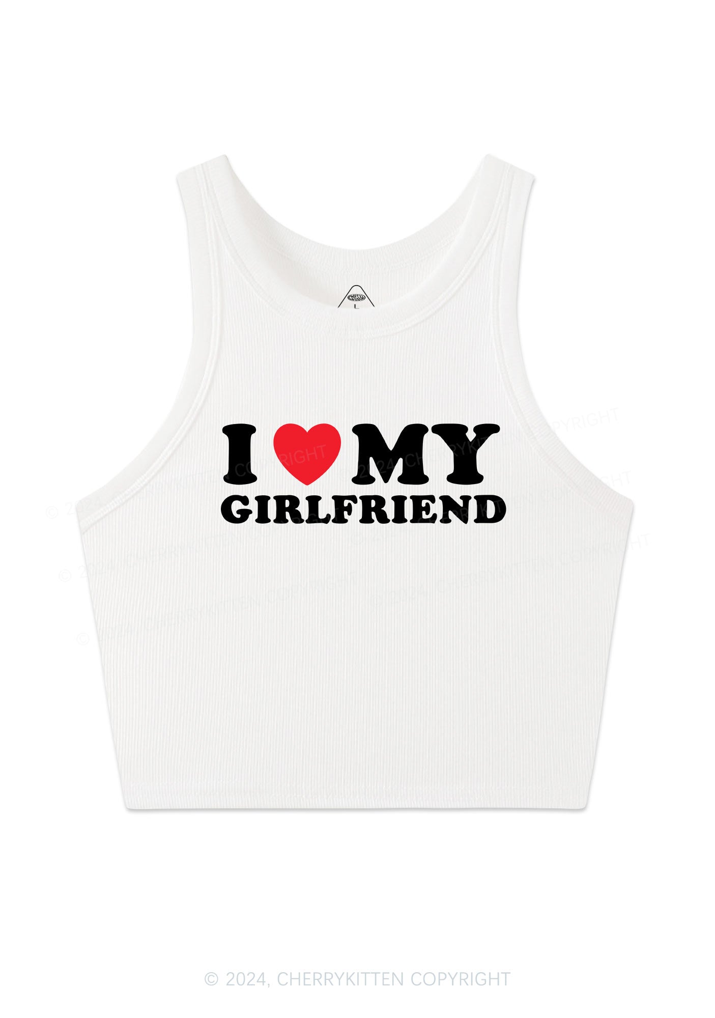 I Love Girlfriend Y2K Valentine's Day Crop Tank Top Cherrykitten