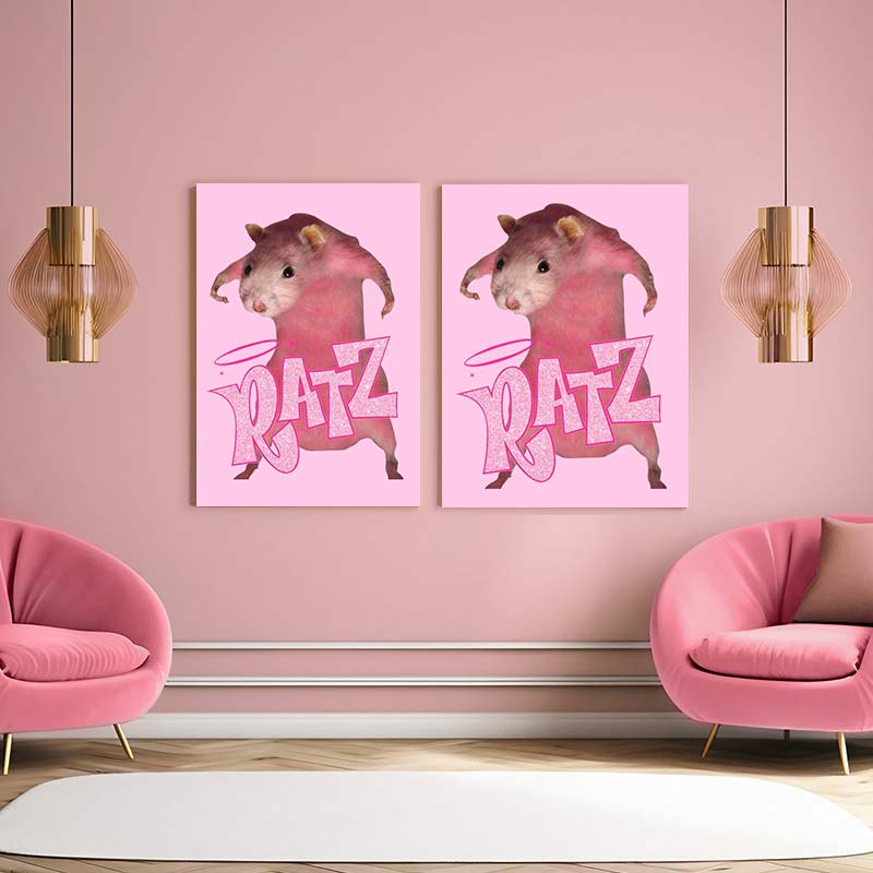 Pink Ratz Y2K Canvas Wall Art Cherrykitten