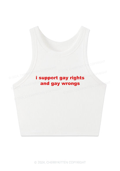 Support Gay Rights Y2K Crop Tank Top Cherrykitten