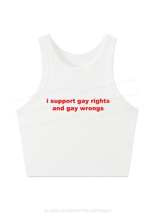 Support Gay Rights Y2K Crop Tank Top Cherrykitten