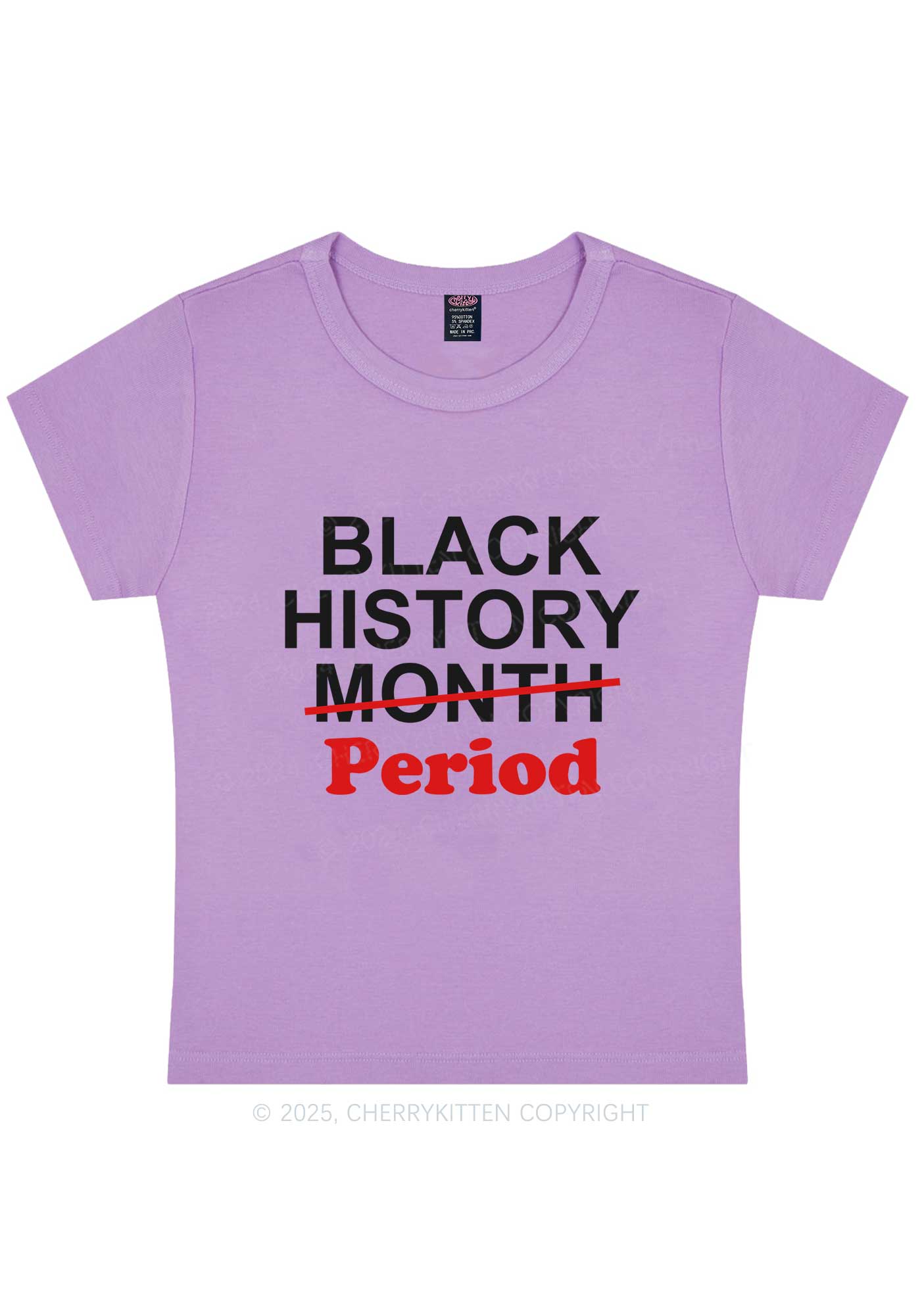 Black History Period Y2K Baby Tee Cherrykitten