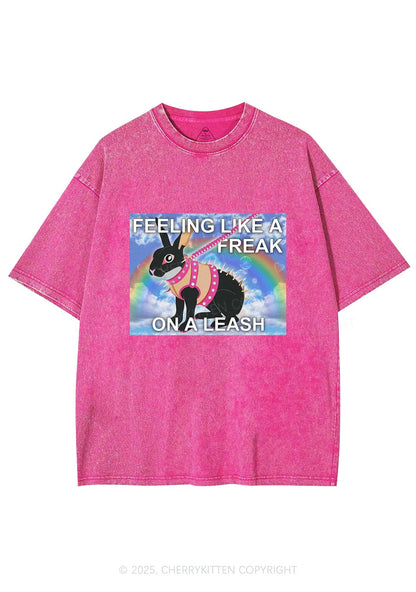 Freak On A Leash Y2K Washed Tee Cherrykitten