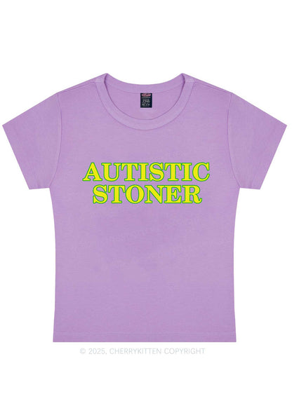 Autistic Stoner Y2K Baby Tee Cherrykitten