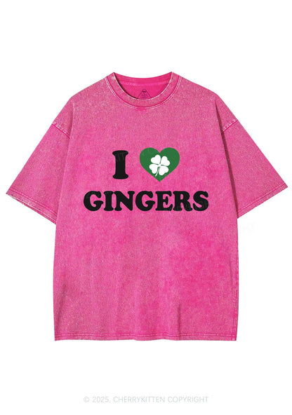 I Love Gingers St Patricks Y2K Washed Tee Cherrykitten